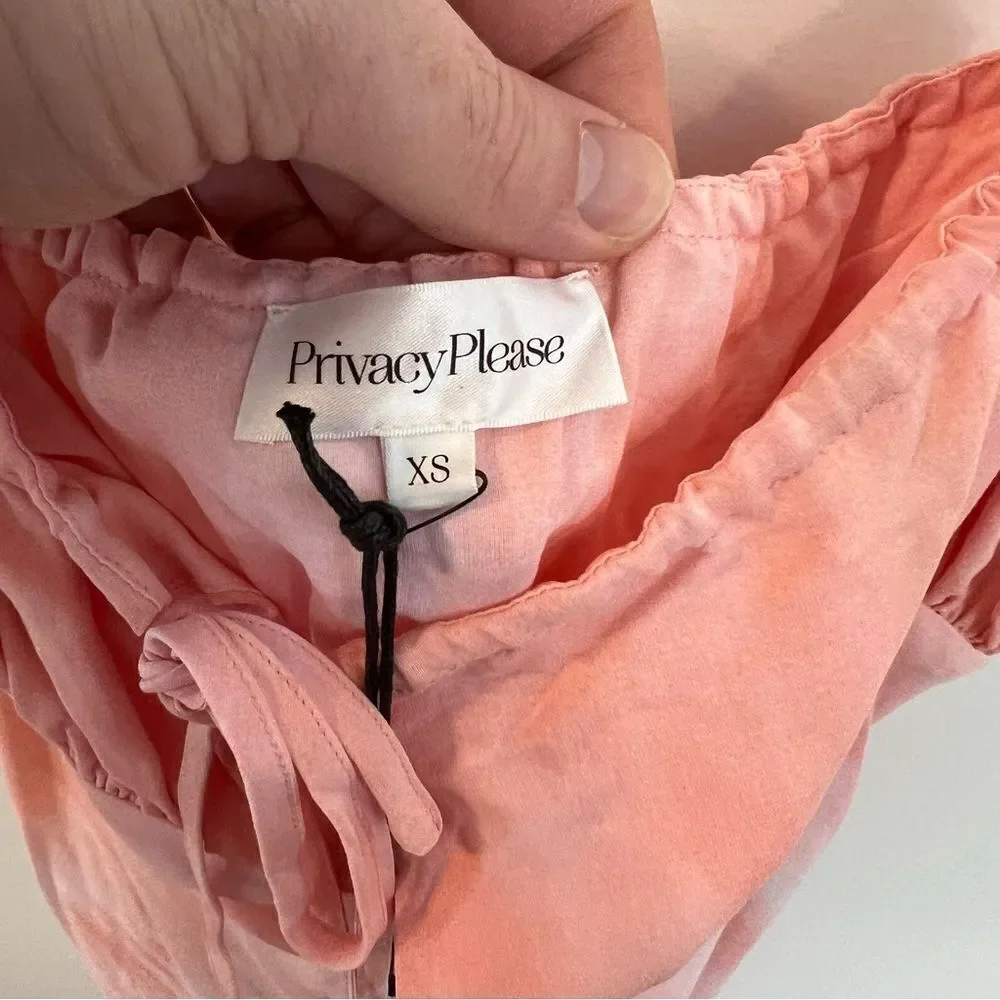 NWT Revolve x Privacy Please Ensenada Mini Dress in Pink & White | Size XS